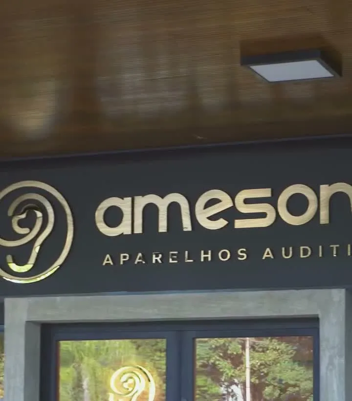 Fachada da Amesons Aparelhos Auditivos, em Igrejinha/RS